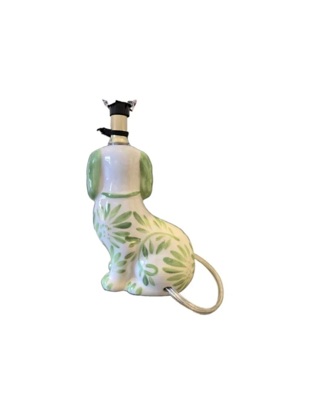 New Green & White Ceramic Dog Chinoiseriw Coastal Home Office Room Decor Lamp